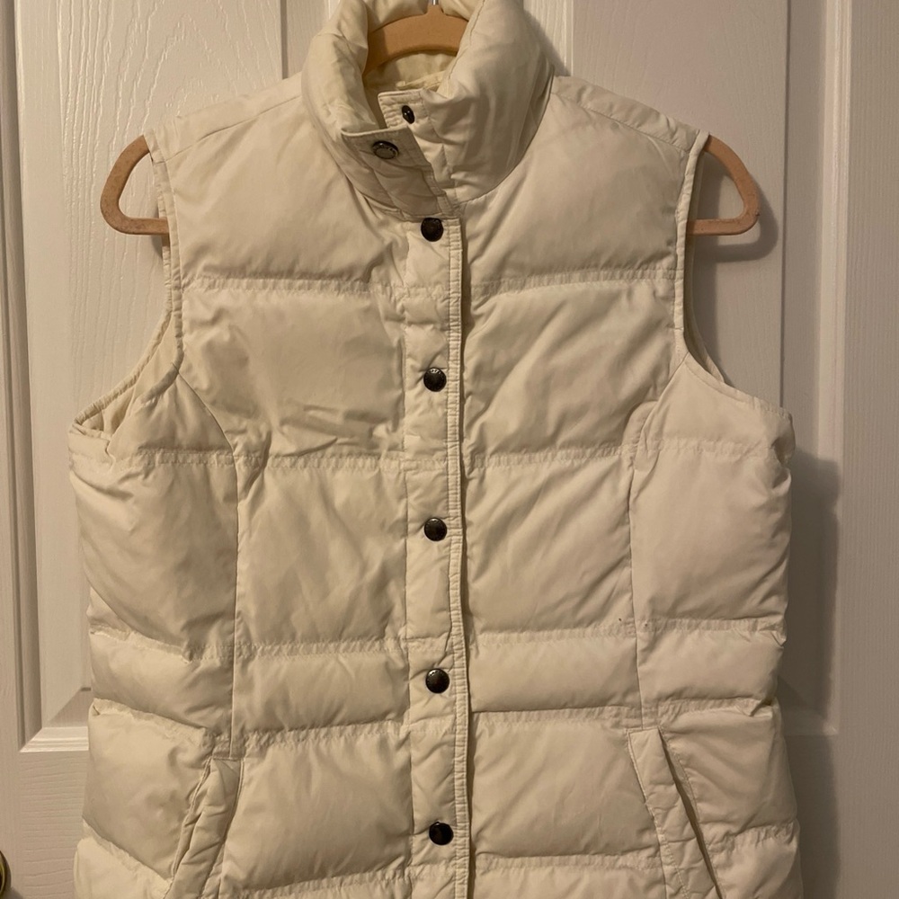 Lands' End Women's Off-White Puffer Vest